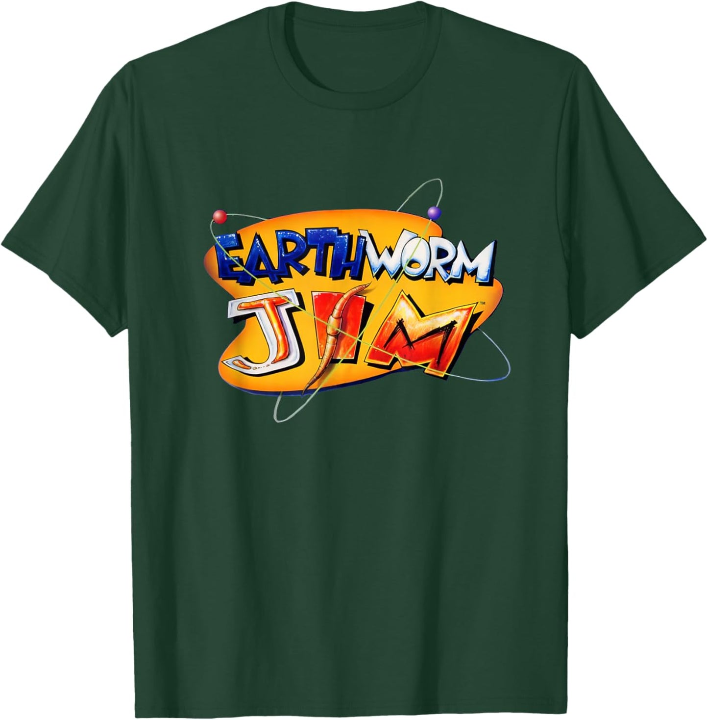 Interplay Entertainment Earthworm Jim -Adults , Black, Small, Short Sleeve T-Shirt - T-Shirt | Forest