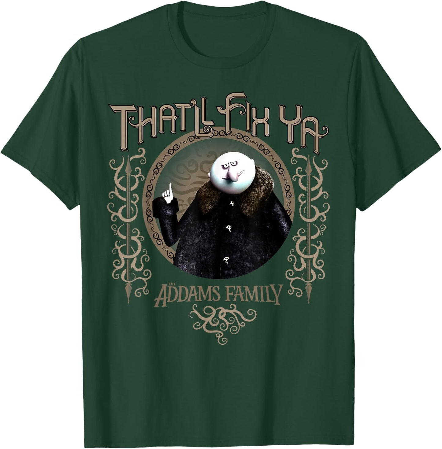 Addams Family Uncle Fester That'll Fix Ya Portrait T-Shirt - T-Shirt | Forest