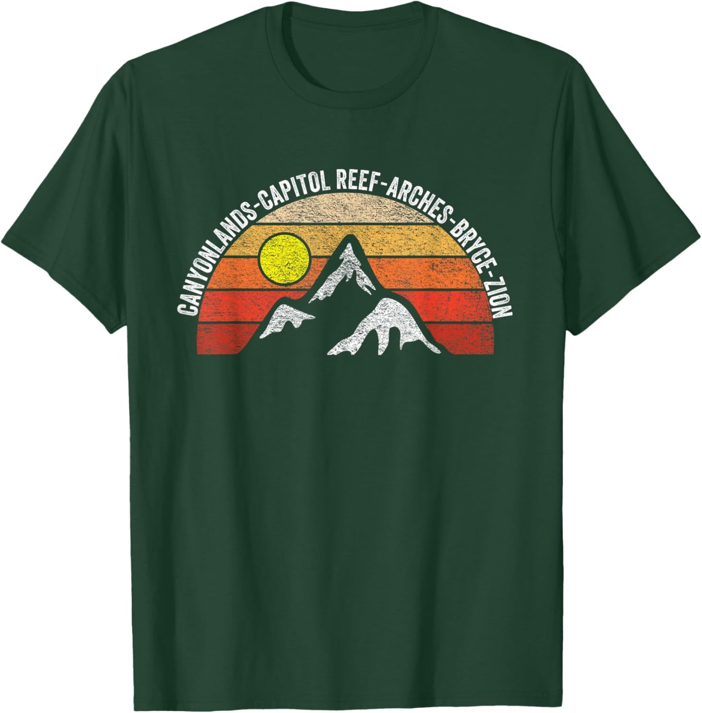 Vintage Utah Souvenir Big 5 Utah Mighty Five National Park T-Shirt - T-Shirt | Forest