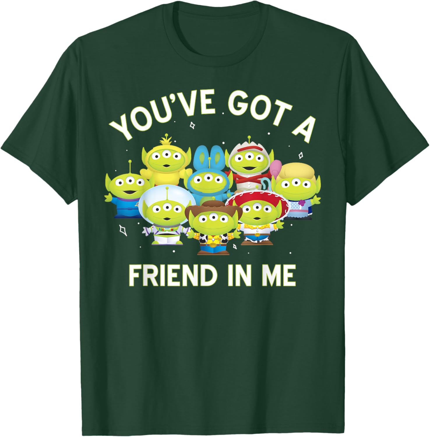 Disney Pixar Aliens Toy Story You've Got A Friend In Me T-Shirt - T-Shirt | Forest