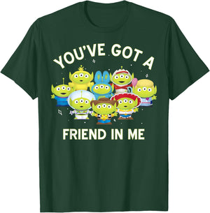 Disney Pixar Aliens Toy Story You've Got A Friend In Me T-Shirt - T-Shirt | Forest