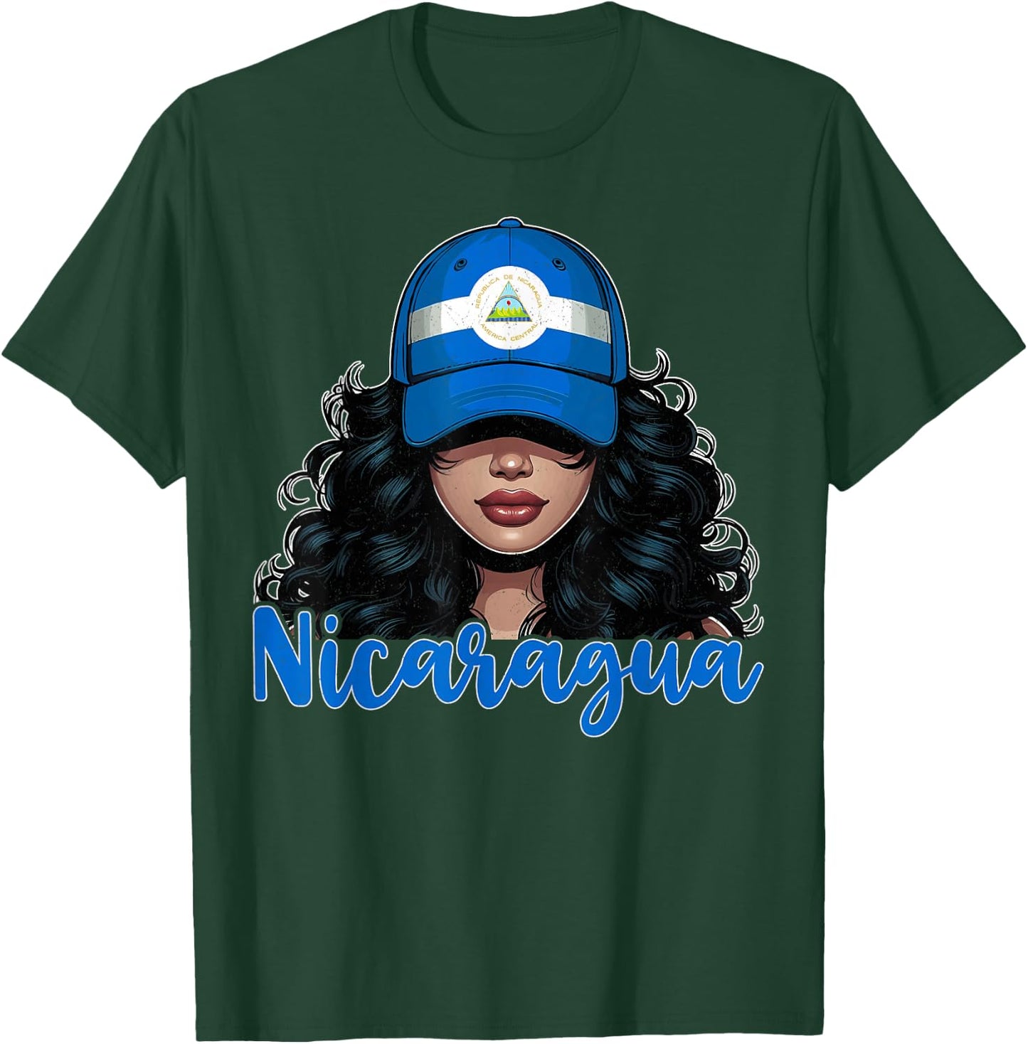 Nicaraguan Girl Nicaragua Flag Proud Nicaragüense Women T-Shirt - T-Shirt | Forest