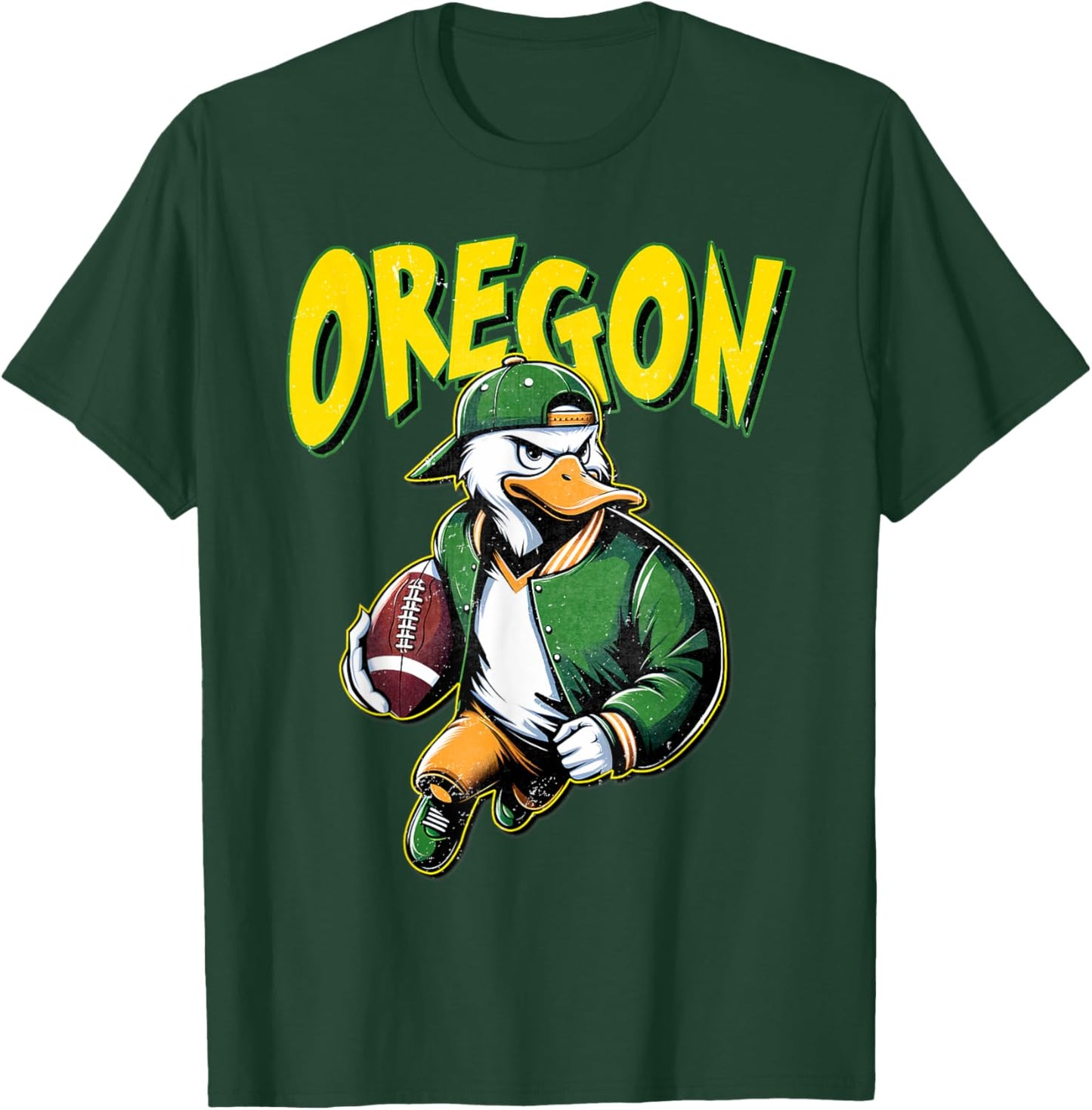 Classic State of Oregons Football Spirit Evergreen Sports T-Shirt - T-Shirt | Forest