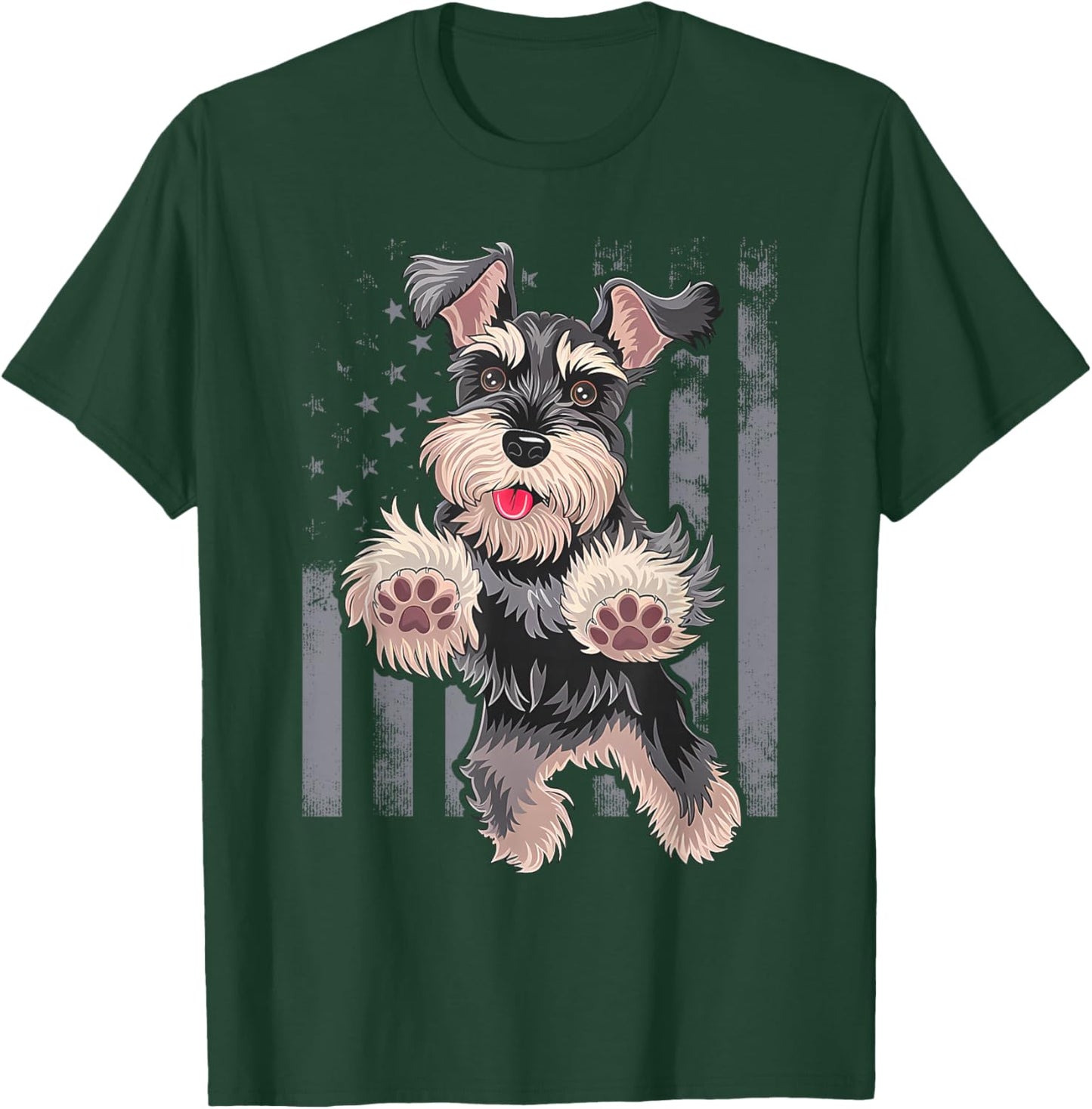 Miniature Schnauzer Dog Art Miniature Schnauzer T-Shirt - T-Shirt | Forest