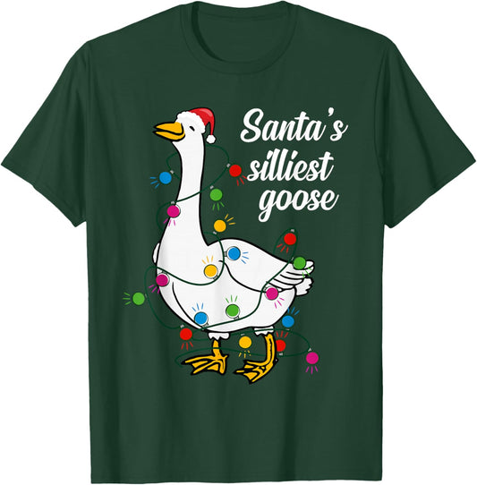 Santa’s silliest goose Funny Christmas Family T-Shirt - T-Shirt | Forest