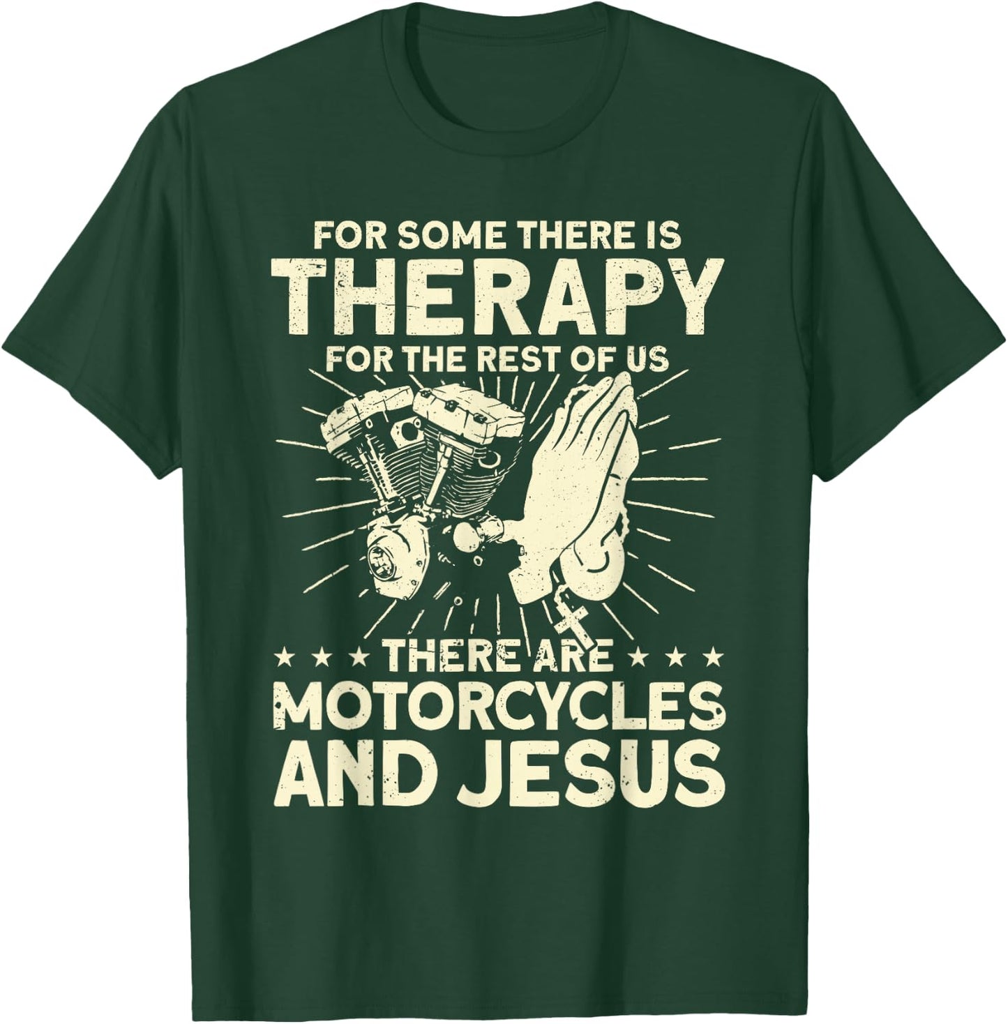 Christian Motorcycle Biker Motorcycles And Jesus Faith T-Shirt - T-Shirt | Forest
