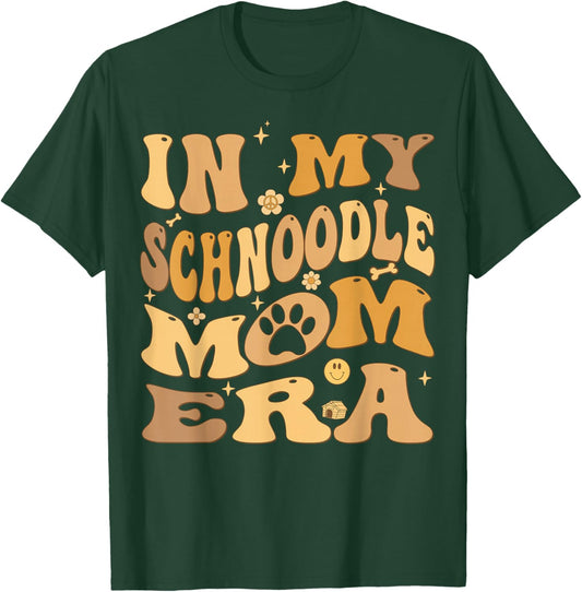 In My Schnoodle Mom Era Groovy Schnoodle Dog T-Shirt - T-Shirt | Forest