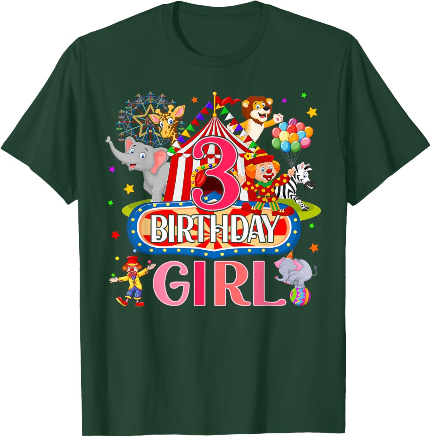 3rd Birthday For Girl Ringmaster Circus Carnival Family Bday T-Shirt - T-Shirt | Forest