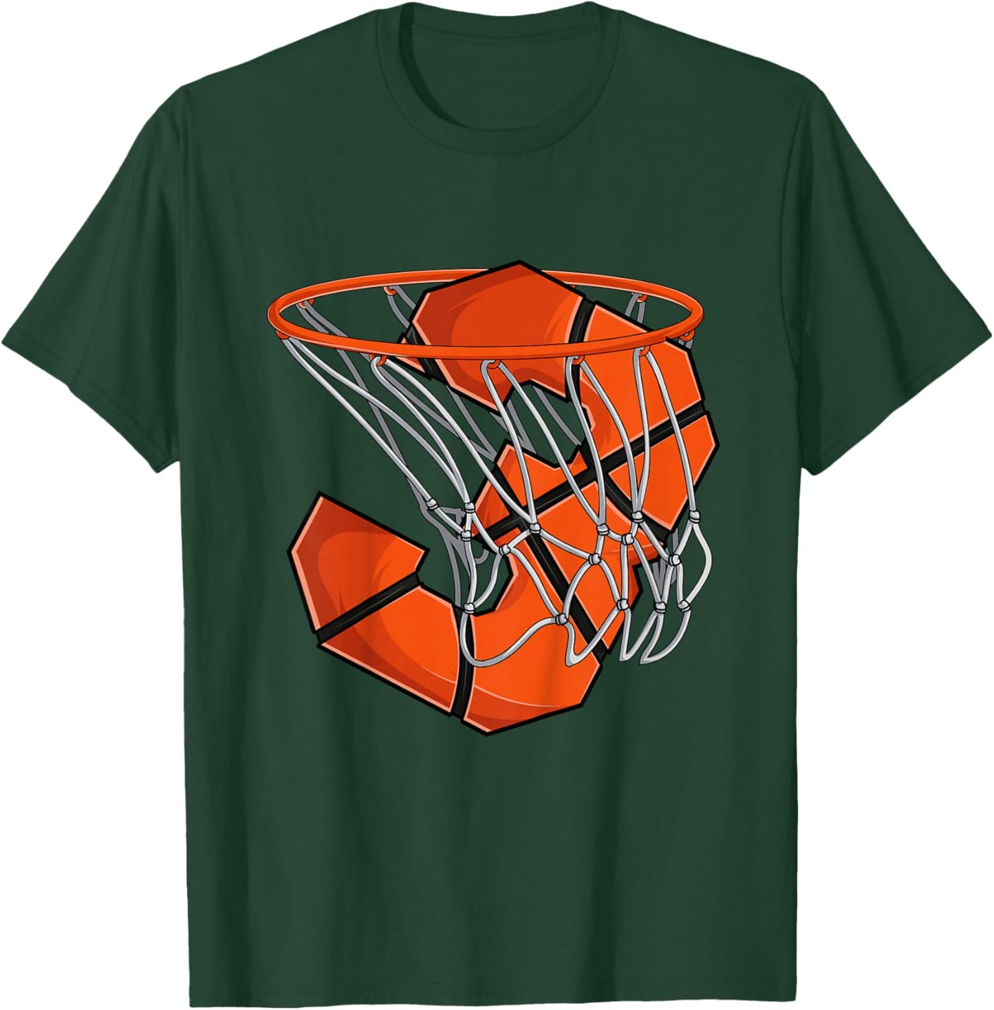 3rd Birthday Basketball Shirt Kids, Boys 3 Year Old Toddler T-Shirt - T-Shirt | Forest