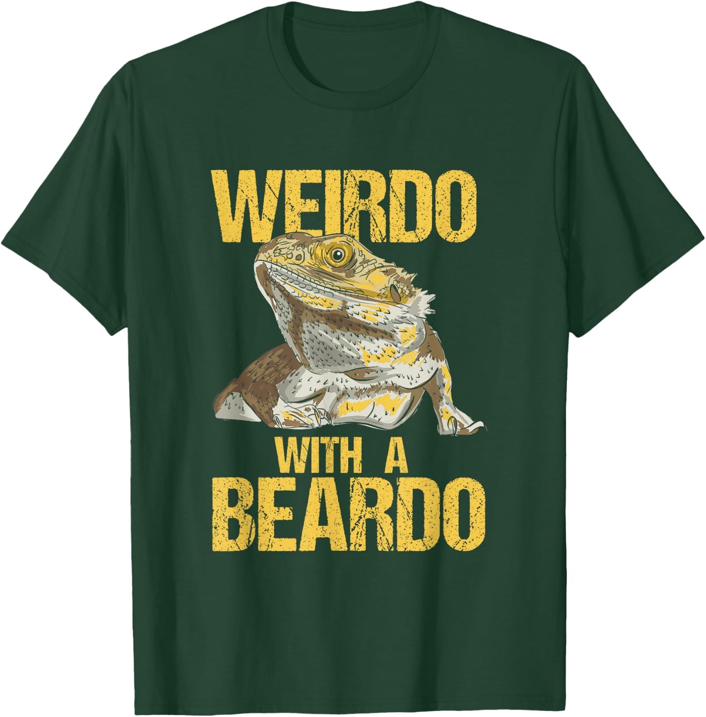 Weirdo With A Beard Bearded Dragon Pogona Vitticeps T-Shirt - T-Shirt | Forest