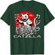 Catzilla Vintage Funny Cute Cat Art Japanese Sunset T-Shirt - T-Shirt | Forest