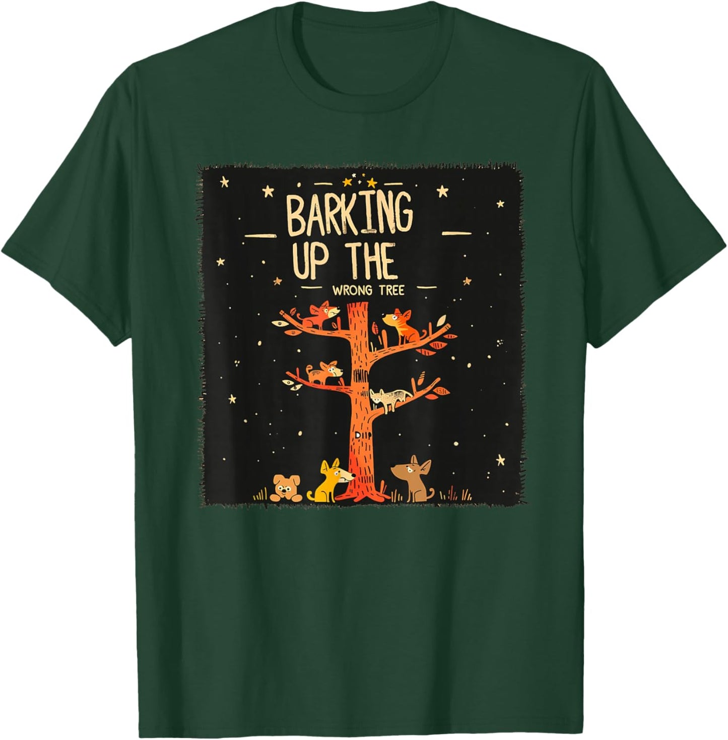 Funny Tree and Dog Idiom Costume for Speech Lovers T-Shirt - T-Shirt | Forest
