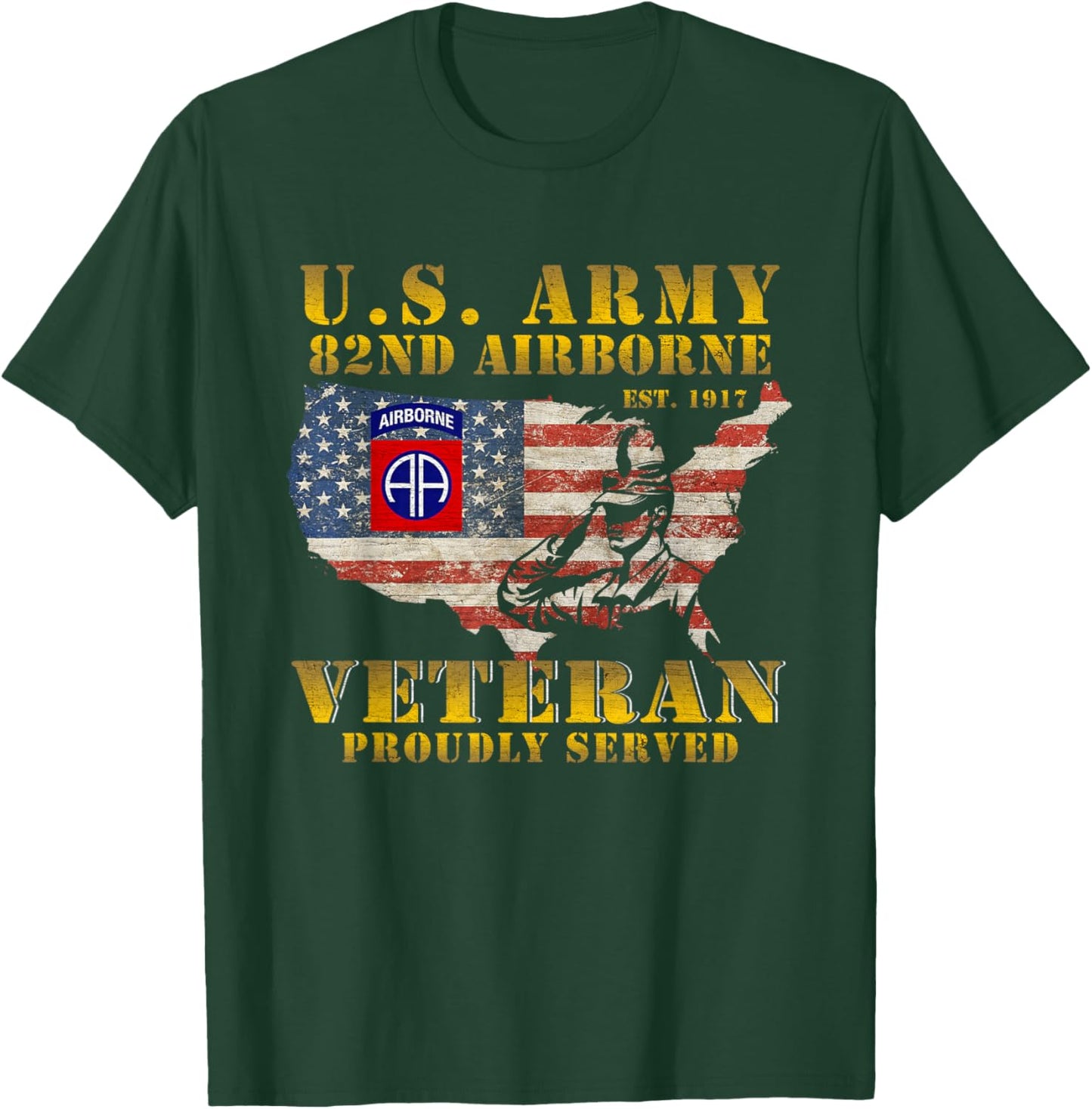 82nd Airborne Division Death From Above Fort Bragg Veteran T-Shirt - T-Shirt | Forest