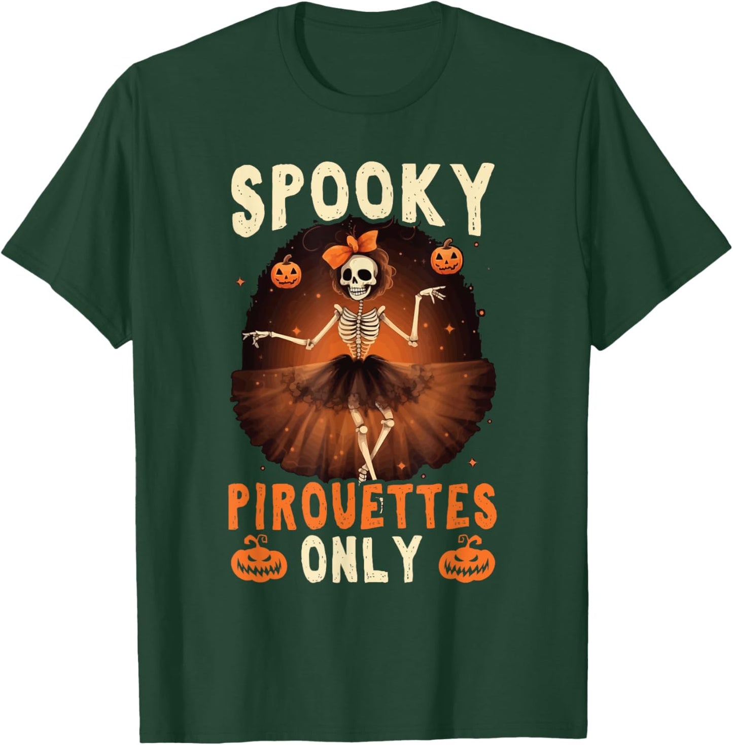 Halloween Ballerina Scary Trick Or Treat Spooky Ballet T-Shirt - T-Shirt | Forest