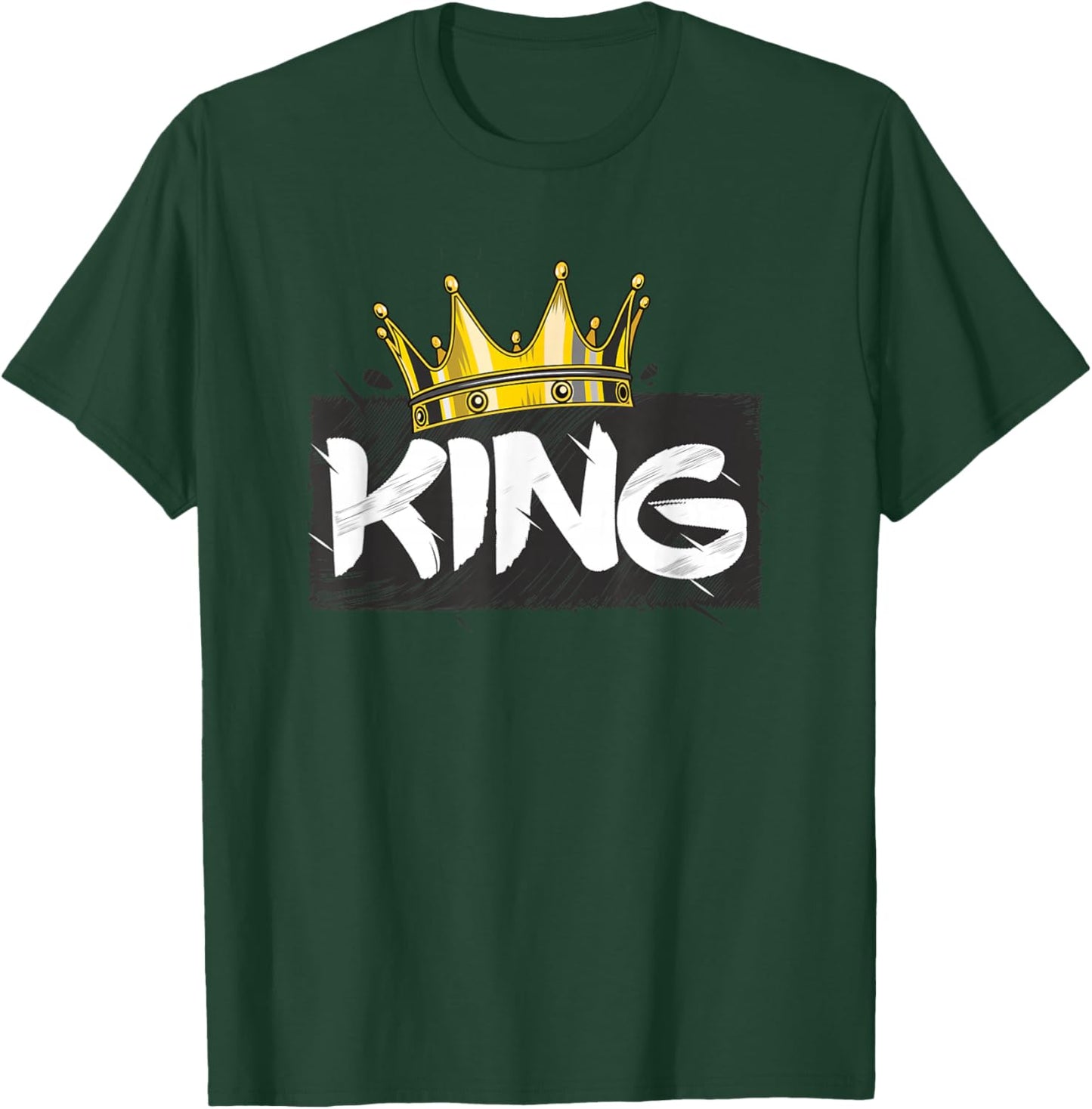 Crown with writing KING T-Shirt - T-Shirt | Forest