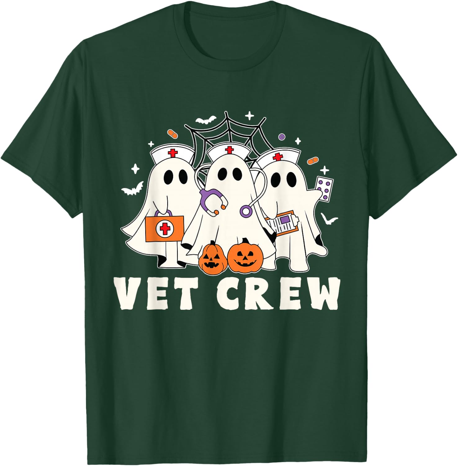 Vet boo crew Veterinarian veterinary technician Halloween T-Shirt - T-Shirt | Forest