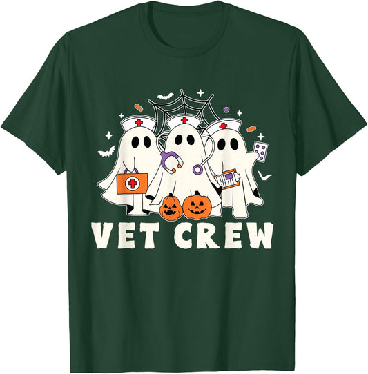 Vet boo crew Veterinarian veterinary technician Halloween T-Shirt - T-Shirt | Forest