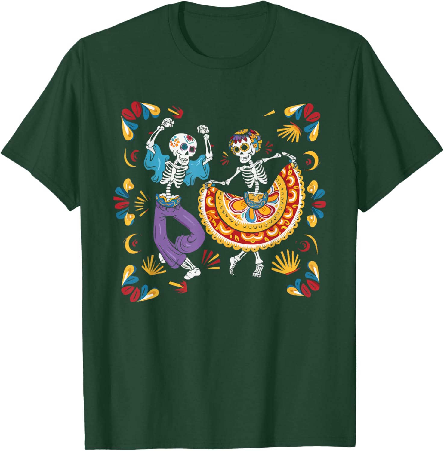 Ballet Folklorico Dancer Mexico Traditional Mexican Dance T-Shirt - T-Shirt | Forest