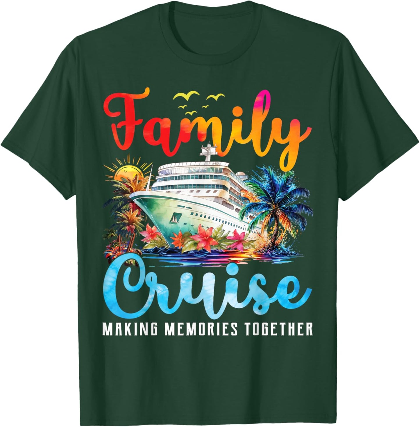 Family Cruise 2025 Family Matching Cruise Vacation Party T-Shirt - T-Shirt | Forest