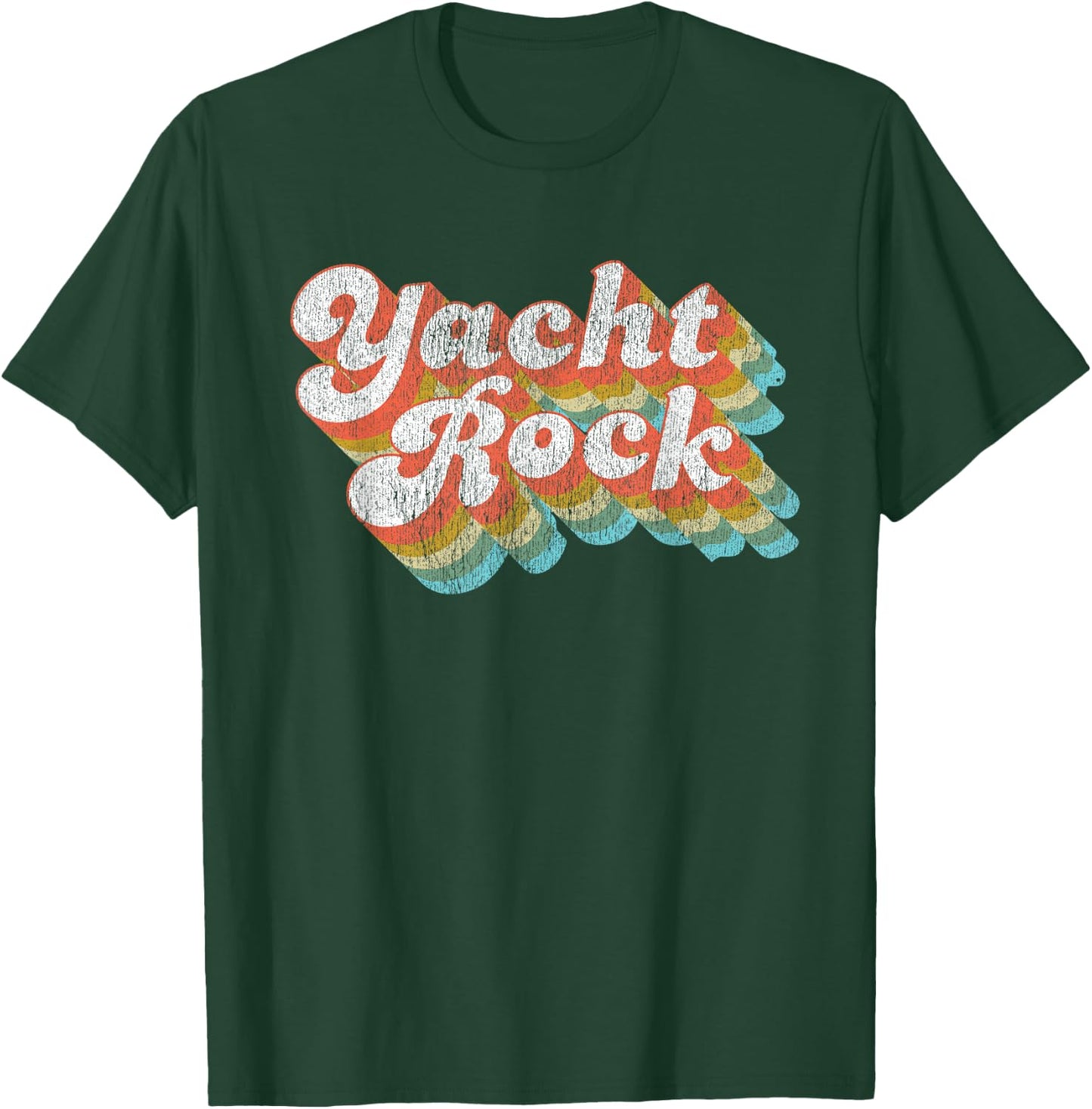Vintage Fade Yacht Rock Party Boat Drinking T-Shirt - T-Shirt | Forest