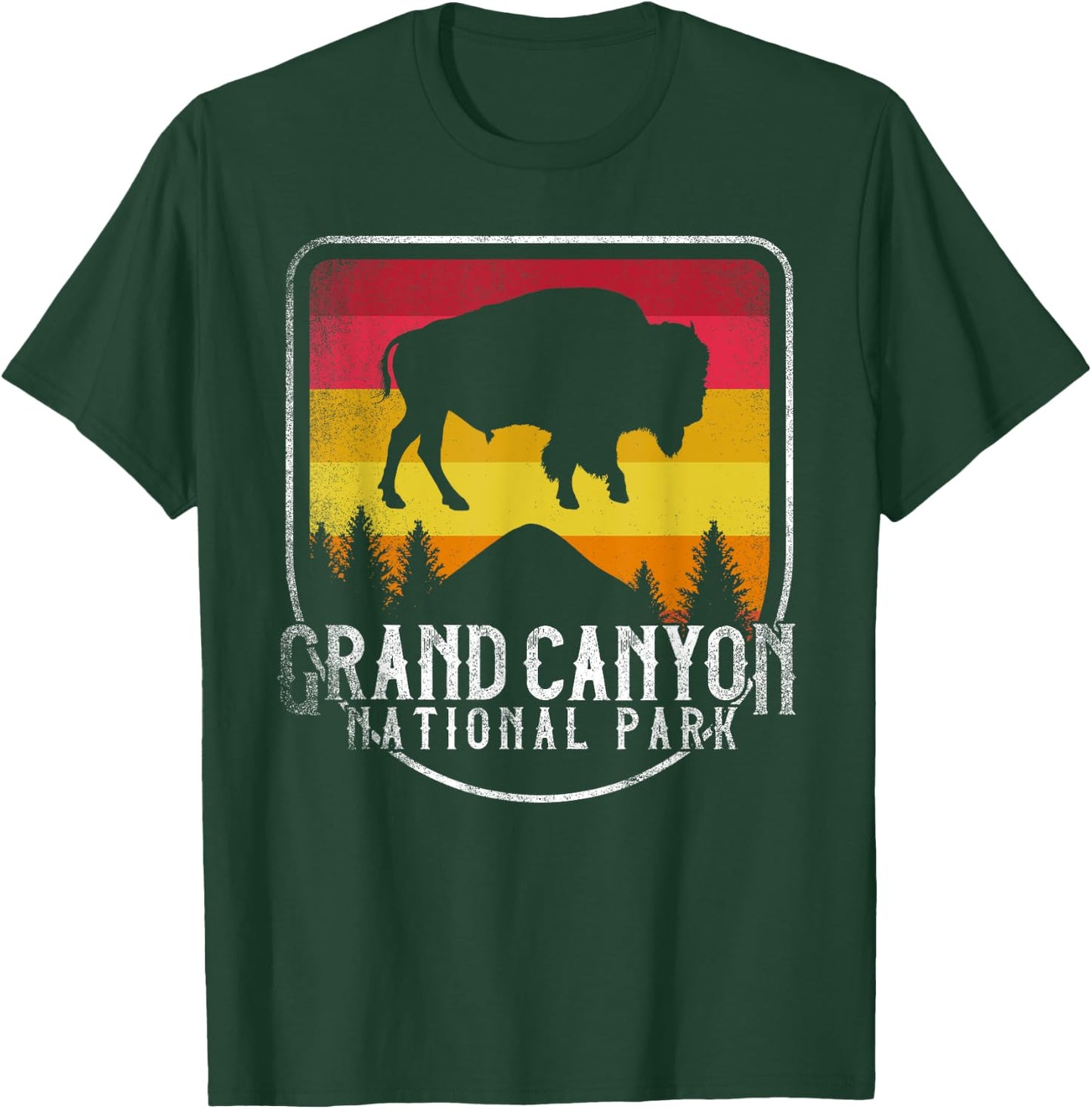 Grand Canyon National Park Retro Vintage Distressed T-Shirt - T-Shirt | Forest