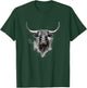 Majestic Bull Head Art: Bold Western Style Statement T-Shirt - T-Shirt | Forest