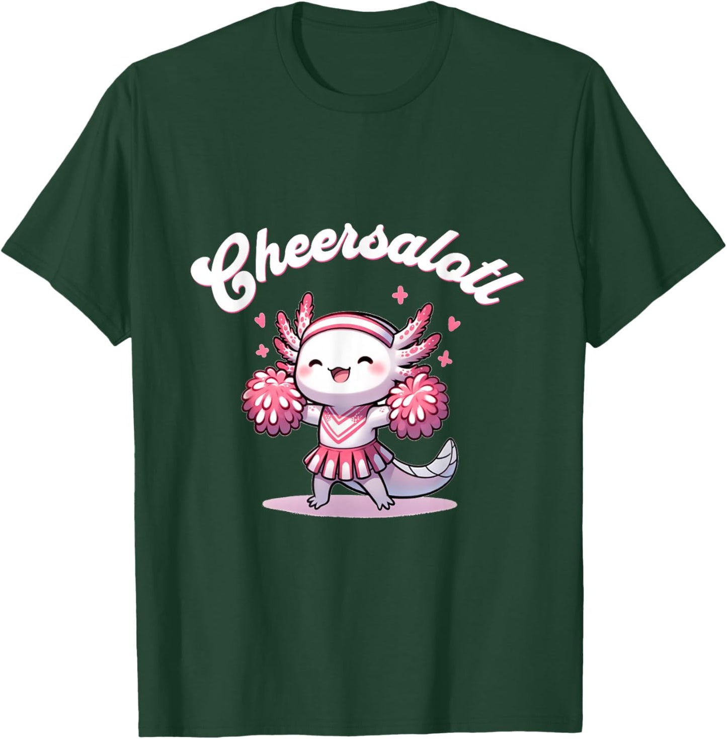 Cute Axolotl Cheerleader T-Shirt - T-Shirt | Forest
