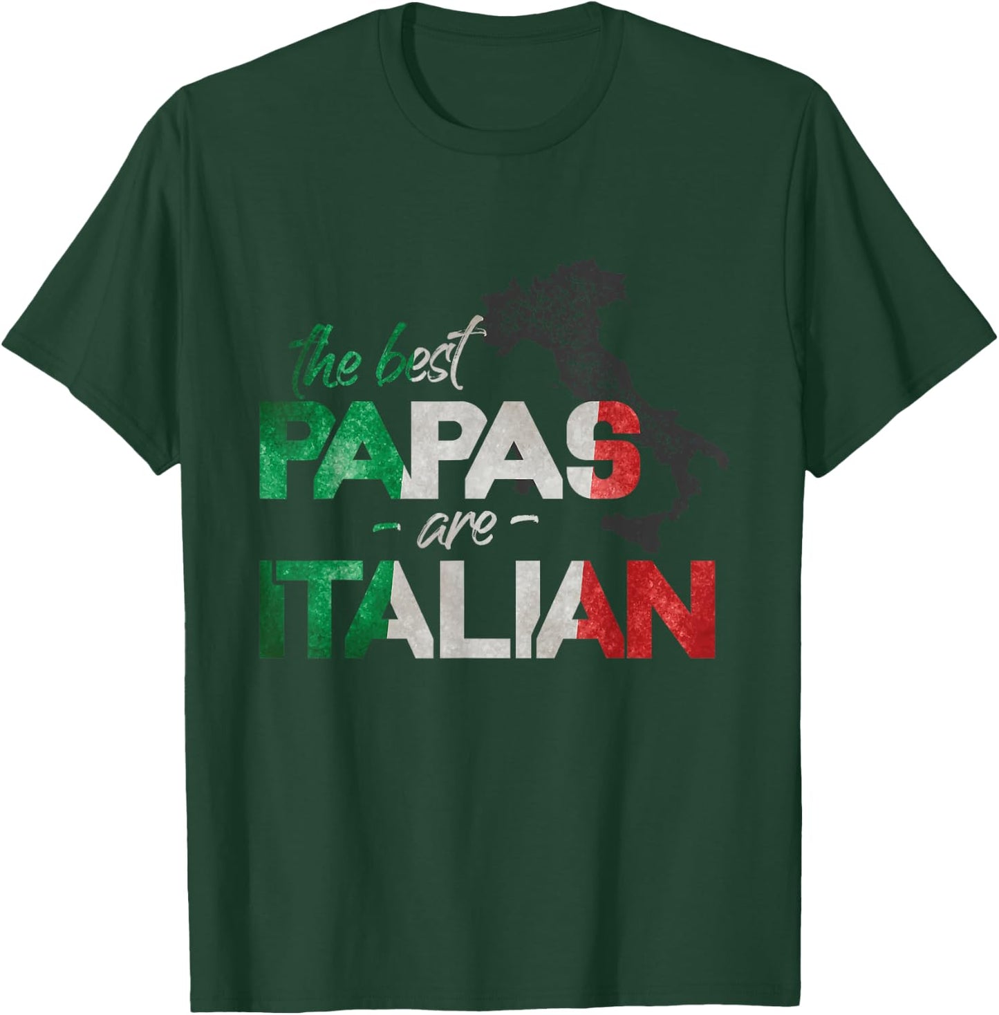 The Best Papas Are Italian Funny Italy Country Flag T-Shirt - T-Shirt | Forest
