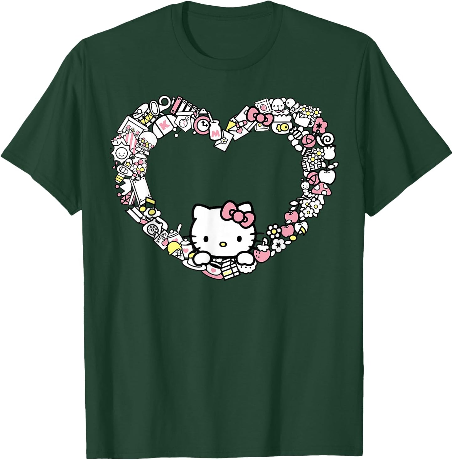 Hello Kitty Heart Favorite Things T-Shirt - T-Shirt | Forest