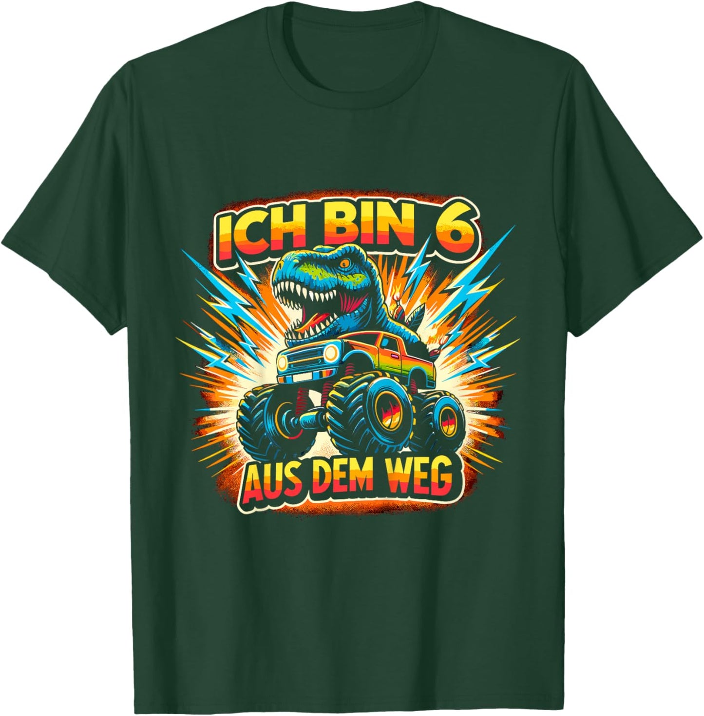 Kinder Ich bin 6 6. Geburtstag Junge Sechs Jahre Jungs T-Shirt - T-Shirt | Forest