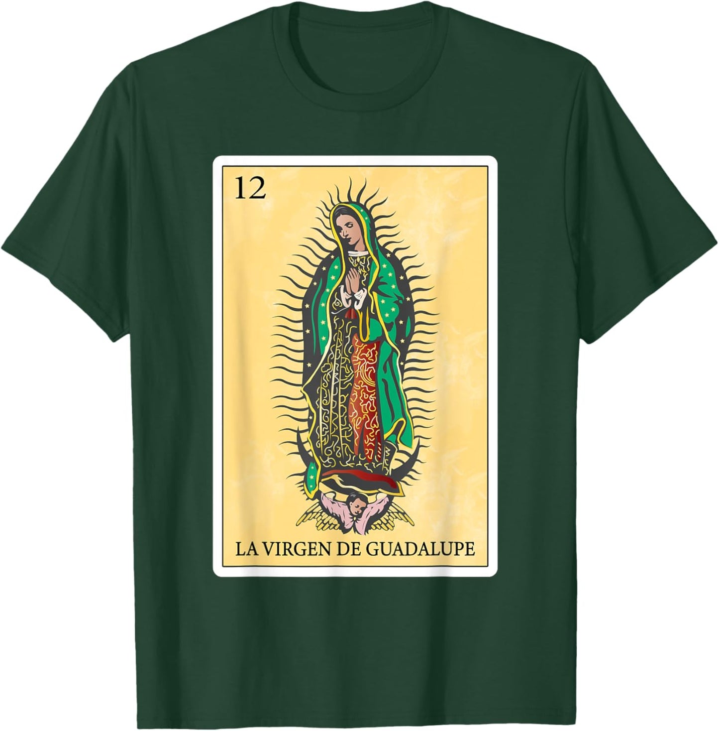 La Virgen de Guadalupe Spanish-Mexican Bingo Gifts Card T-Shirt - T-Shirt | Forest