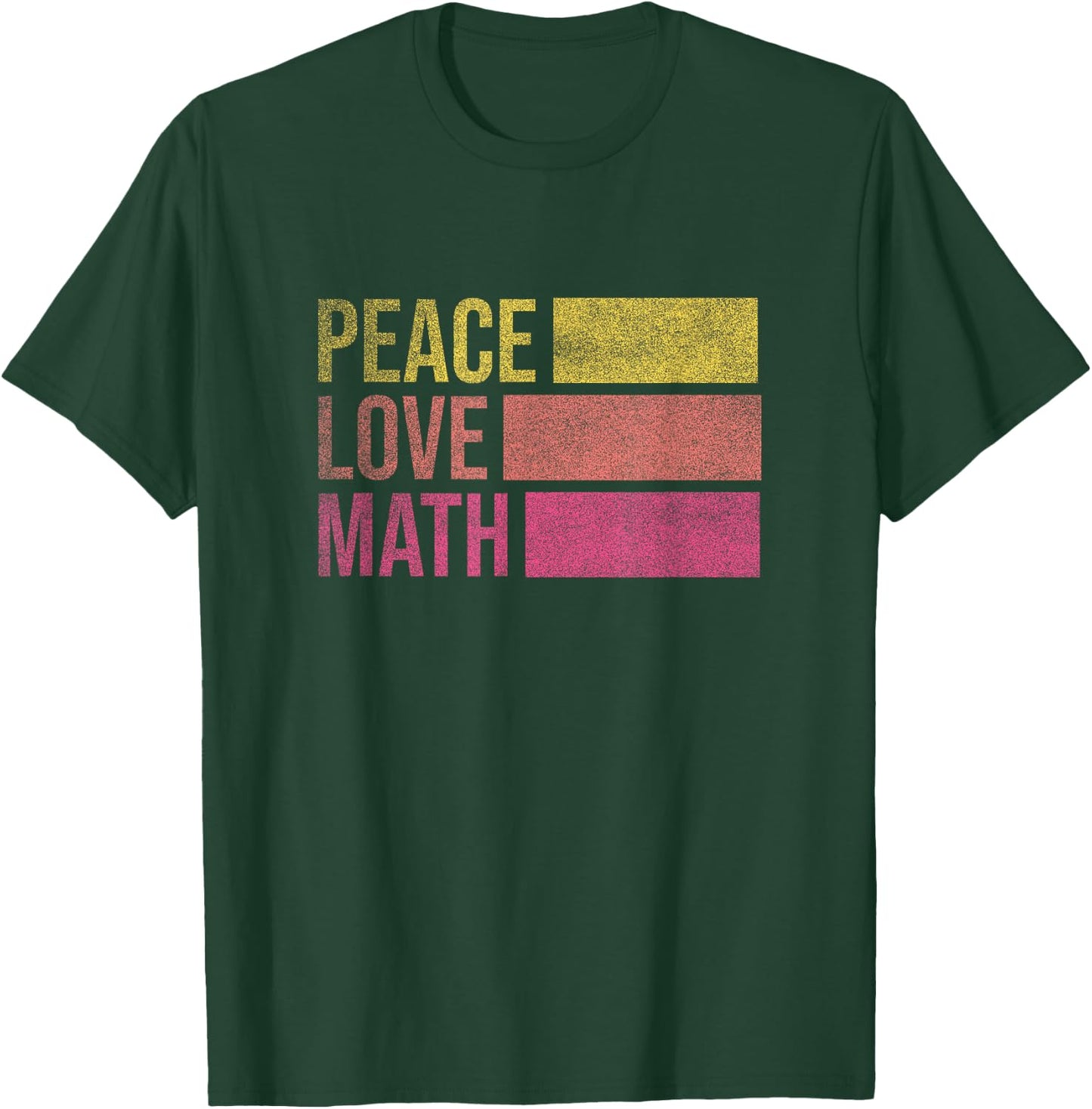 Cute Math Teacher Peace Love Math T-Shirt - T-Shirt | Forest