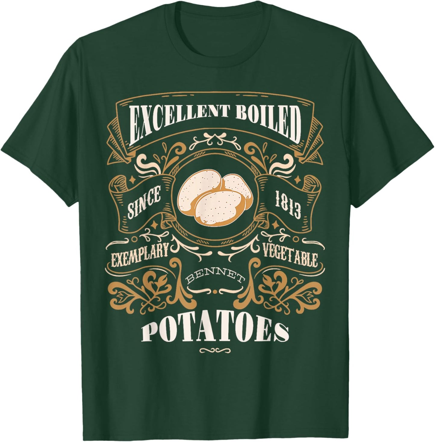 Excellent Boiled Potatoes Pride & Prejudice Jane Austen Meme T-Shirt - T-Shirt | Forest
