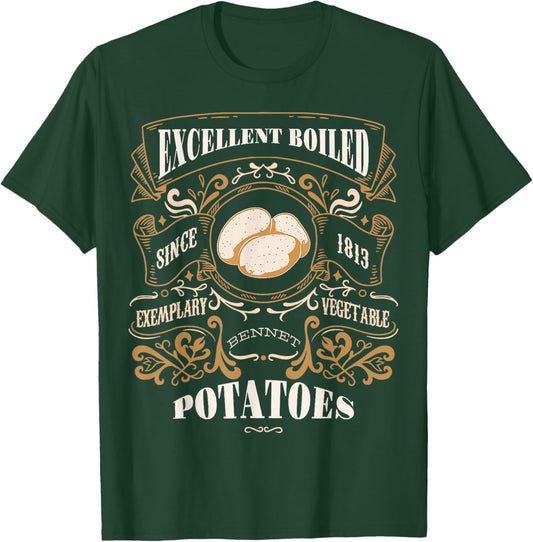 Excellent Boiled Potatoes Pride & Prejudice Jane Austen Meme T-Shirt - T-Shirt | Forest