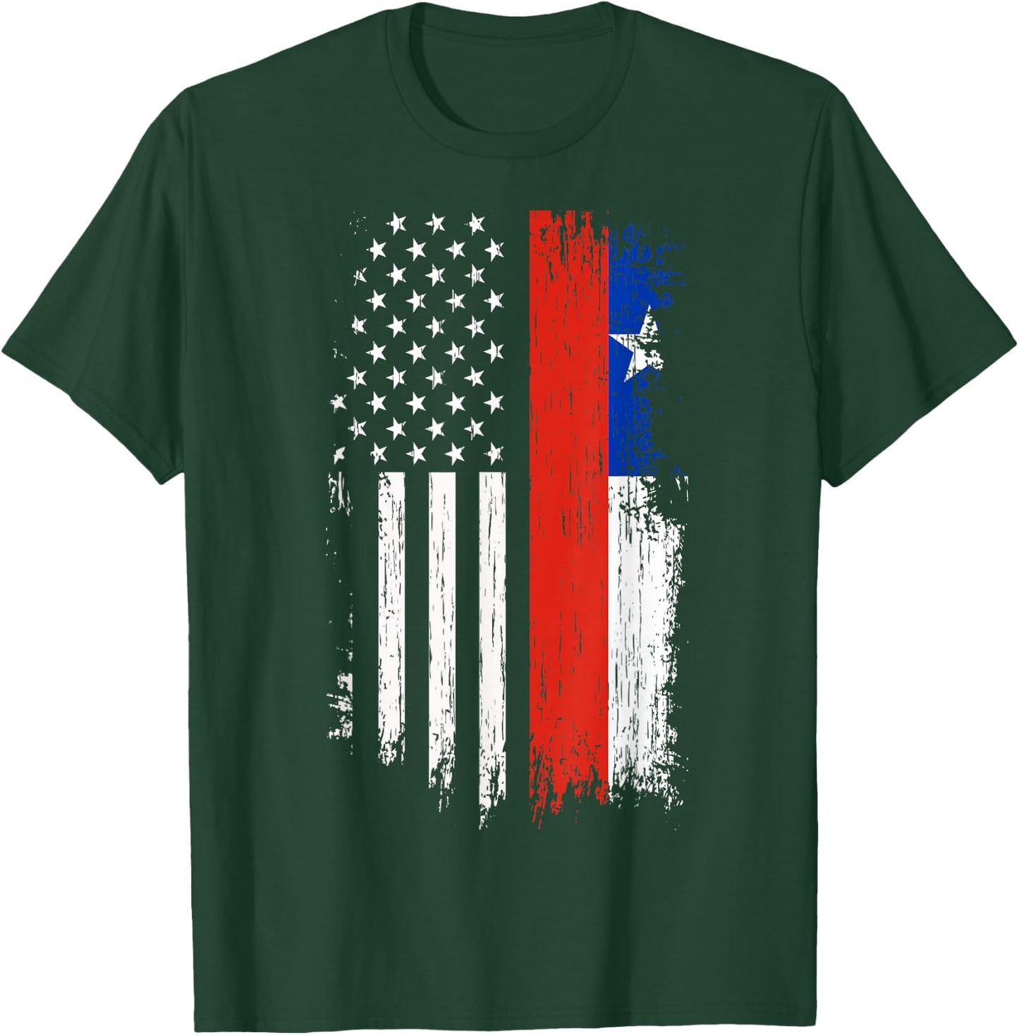 Chilean American Flag - Pride Chile USA Shirt T-Shirt - T-Shirt | Forest