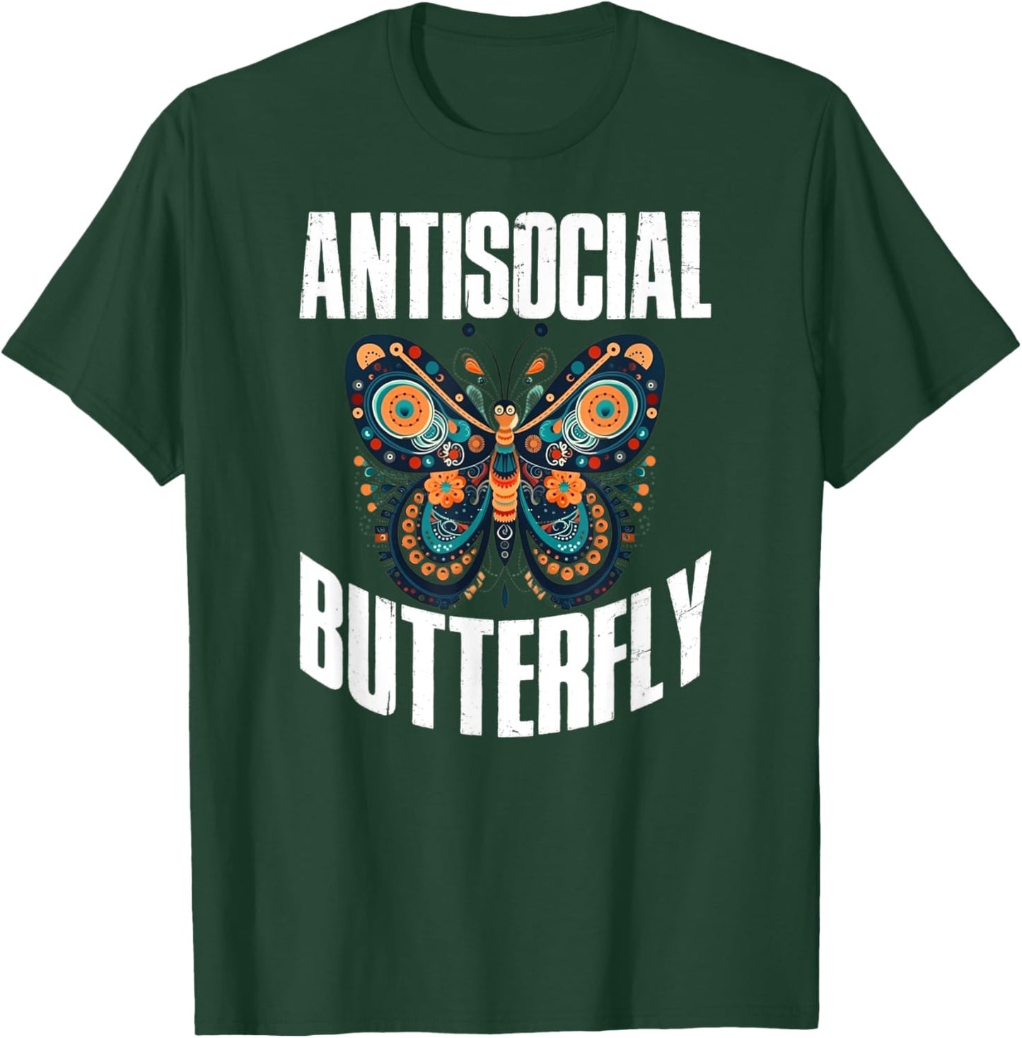 Antisocial Butterfly T-Shirt - T-Shirt | Forest