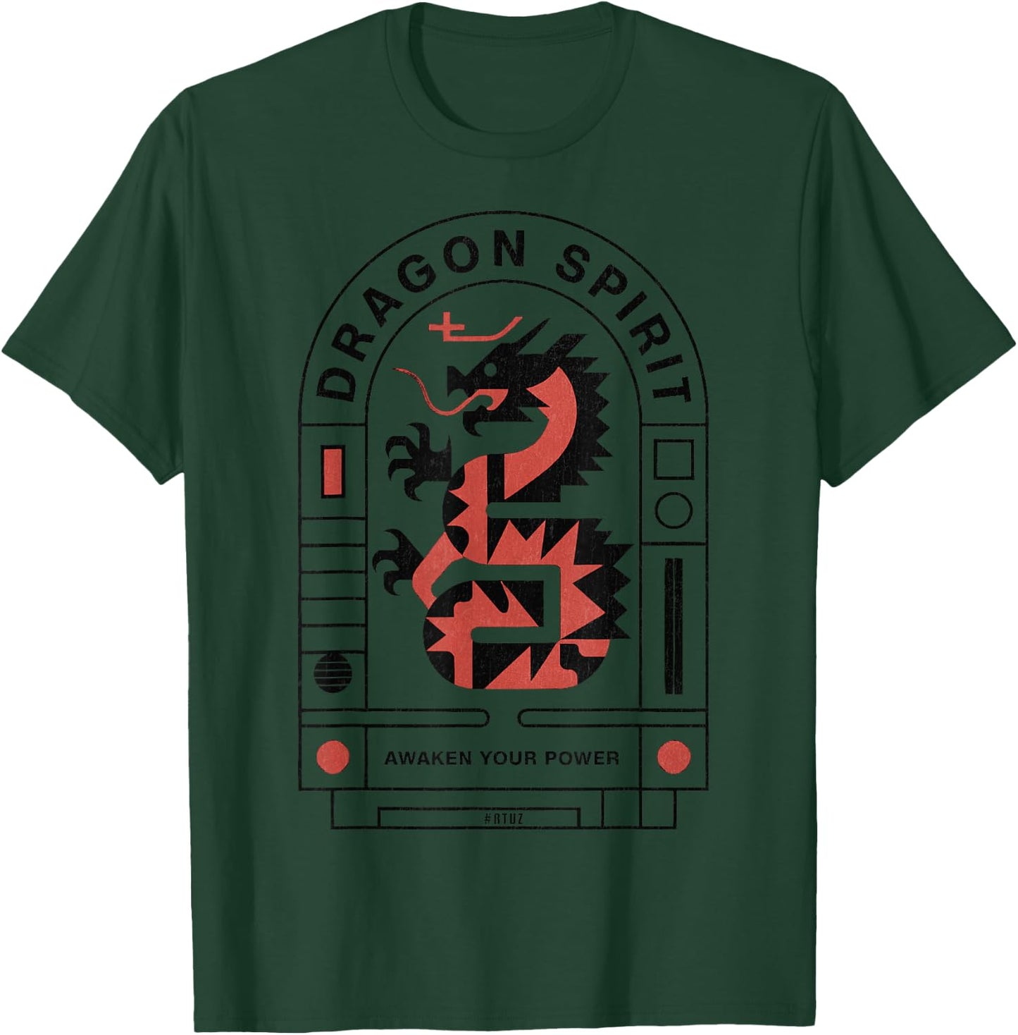 Aesthetic Dragon Retro Vintage Streetwear Fashion Women Men T-Shirt - T-Shirt | Forest