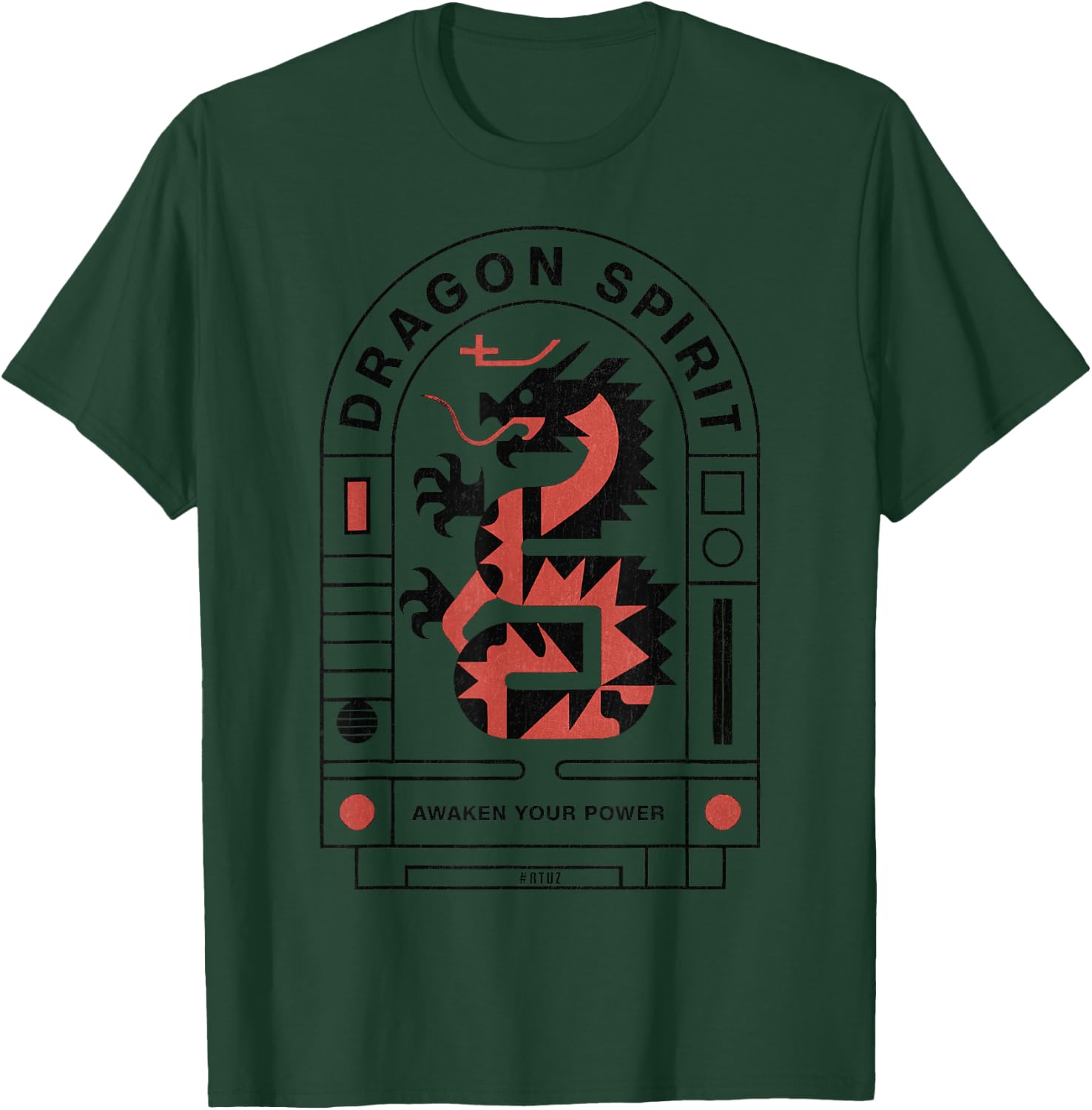 Aesthetic Dragon Retro Vintage Streetwear Fashion Women Men T-Shirt - T-Shirt | Forest