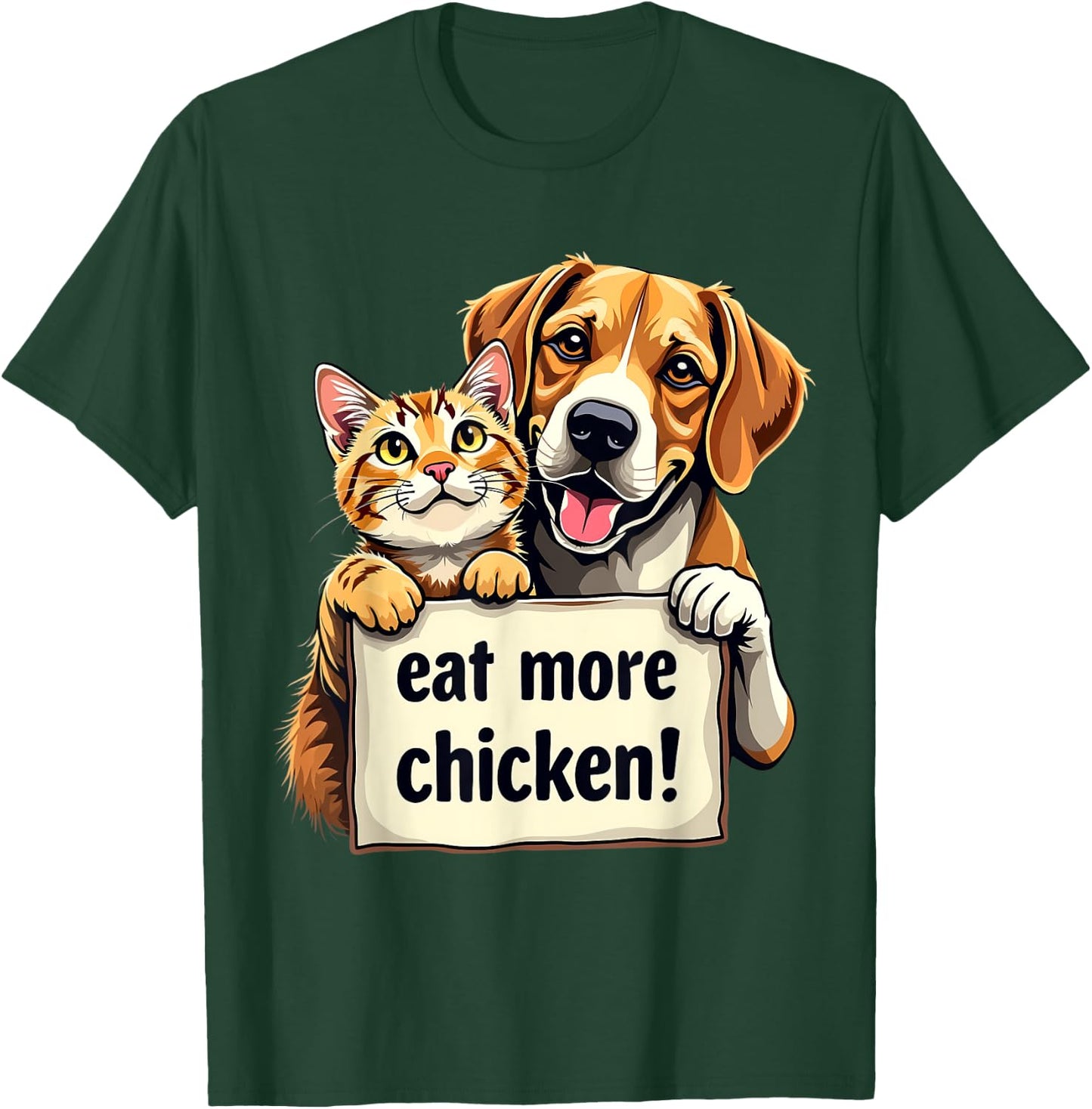 They're Eating the Dogs Cats Eat More Chicken Funny Trump T-Shirt - T-Shirt | Forest