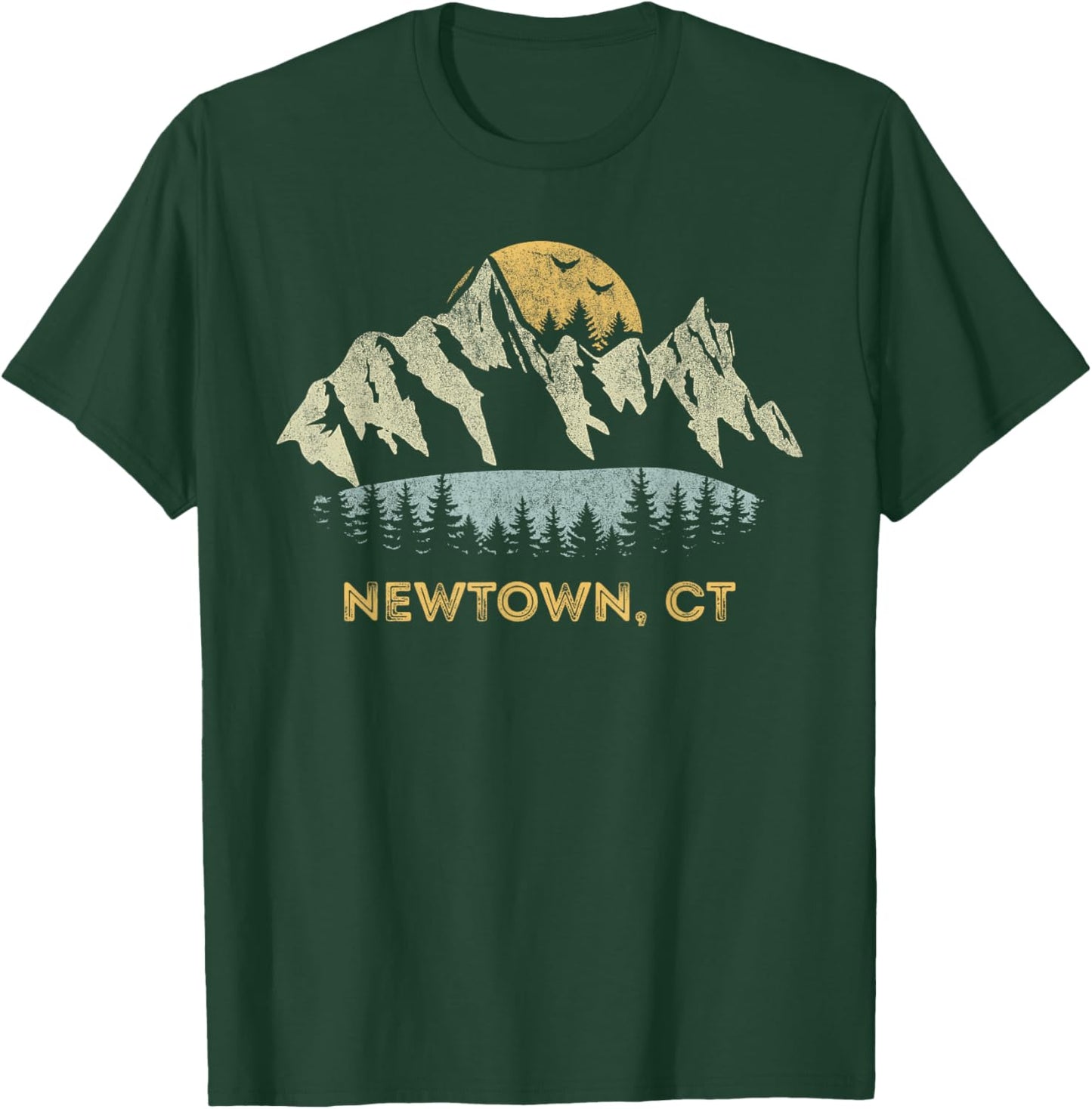 Newtown CT Mountain Sunset Sunrise T-Shirt - T-Shirt | Forest