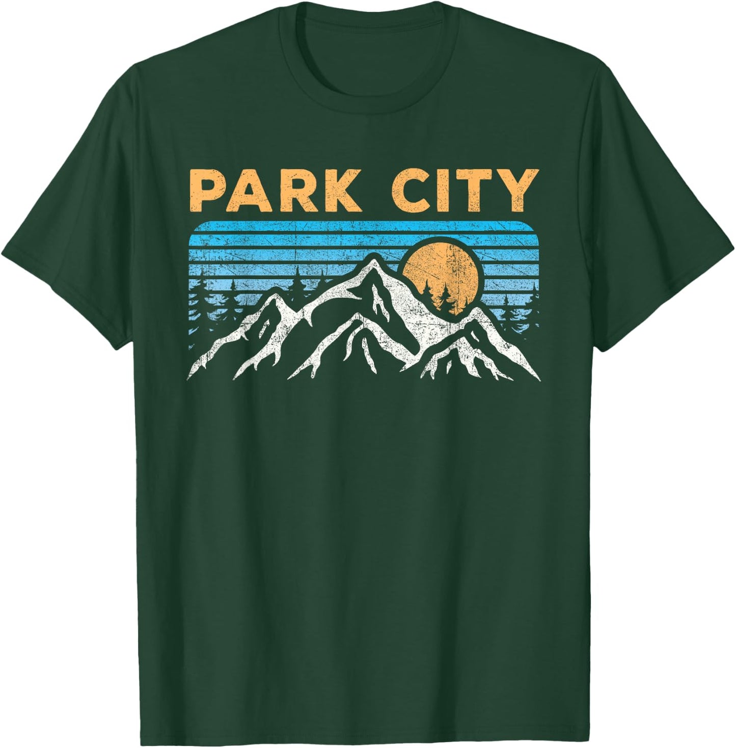Vintage Park City Utah Retro Mountain Hiking Souvenir T-Shirt - T-Shirt | Forest
