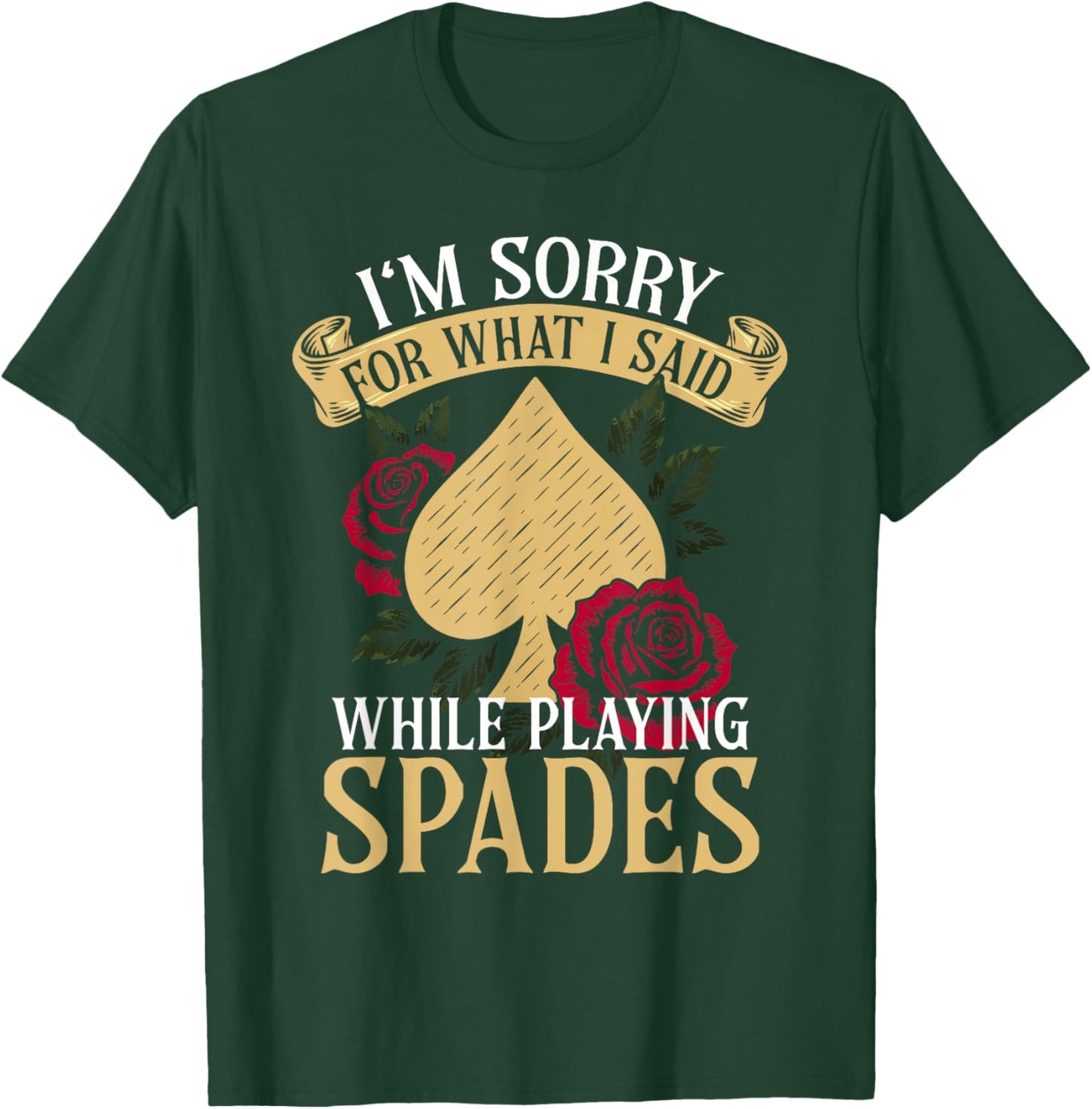 Spades Game Design Funny Cards for Spades Player Graphic T-Shirt - T-Shirt | Forest