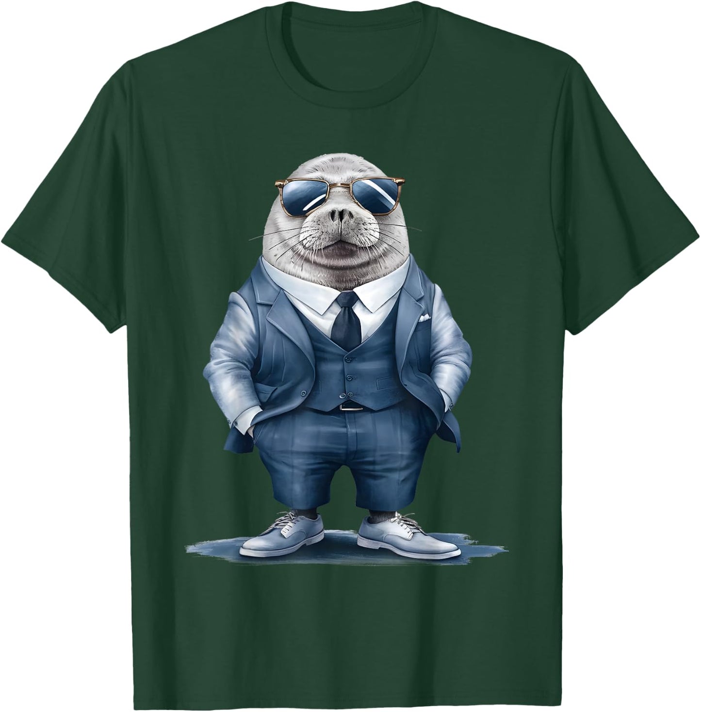 Seal Men Woman Seal In Suit Seal T-Shirt - T-Shirt | Forest