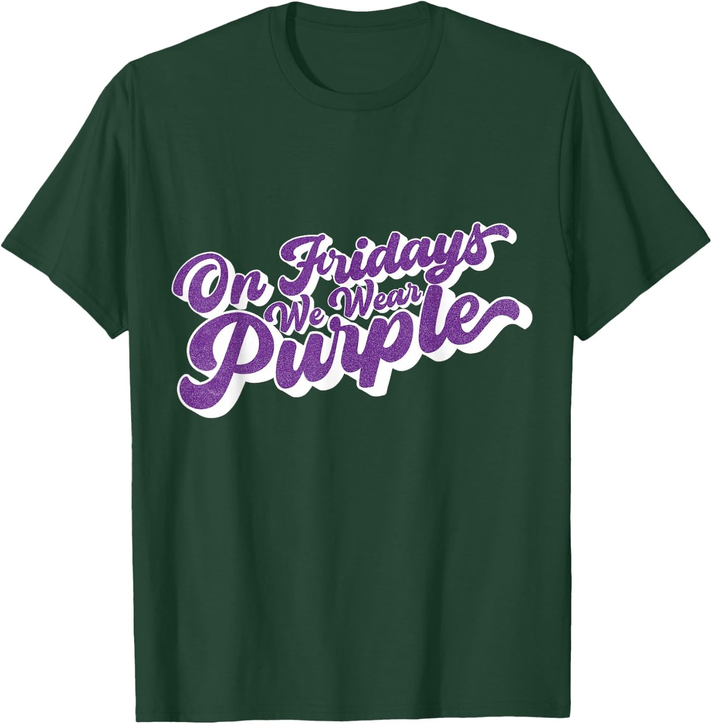 On Fridays We Wear Purple High School Football Team T-Shirt - T-Shirt | Forest
