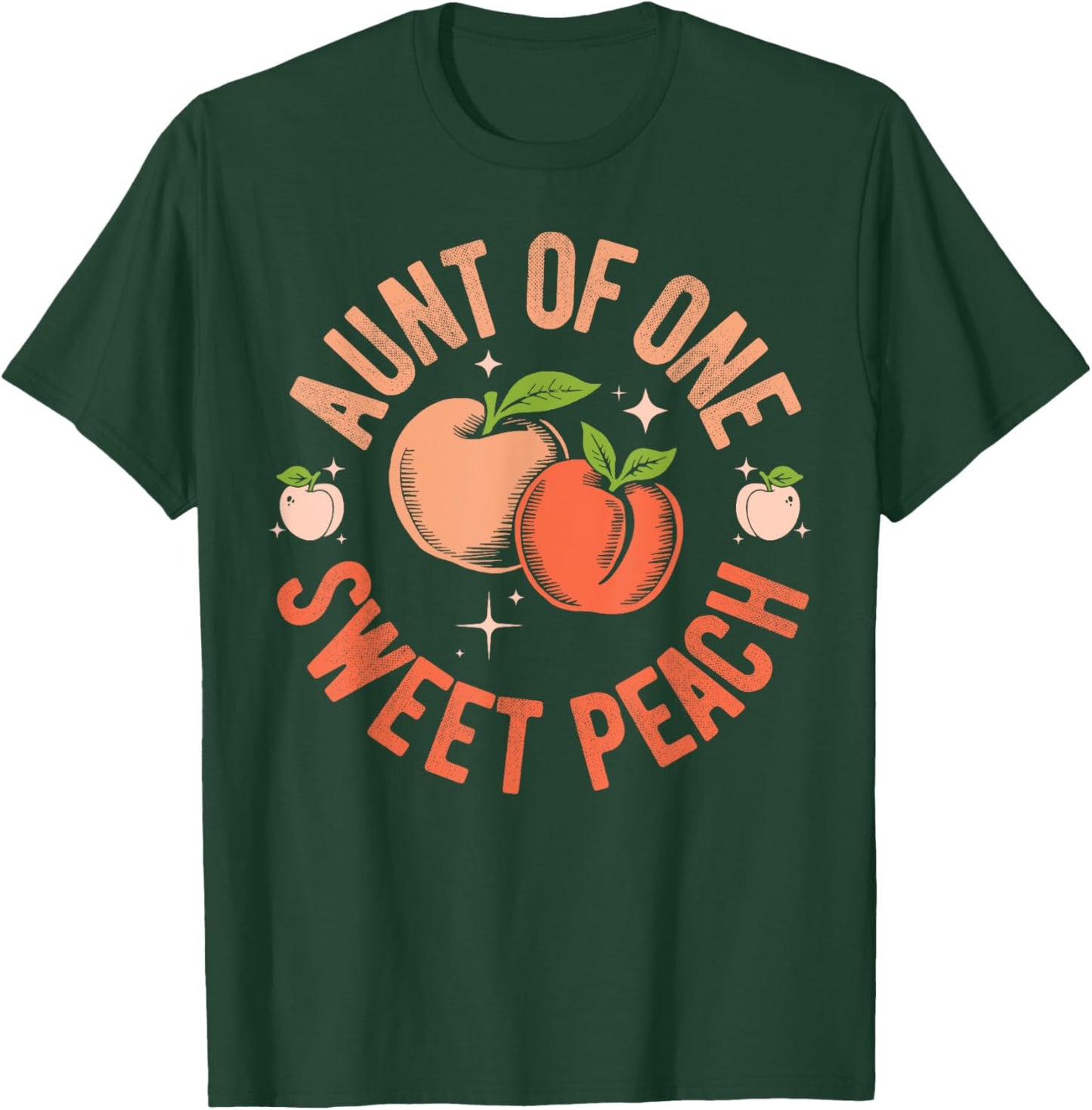 Aunt First Birthday One Sweet Peach Bday Family Matching T-Shirt - T-Shirt | Forest