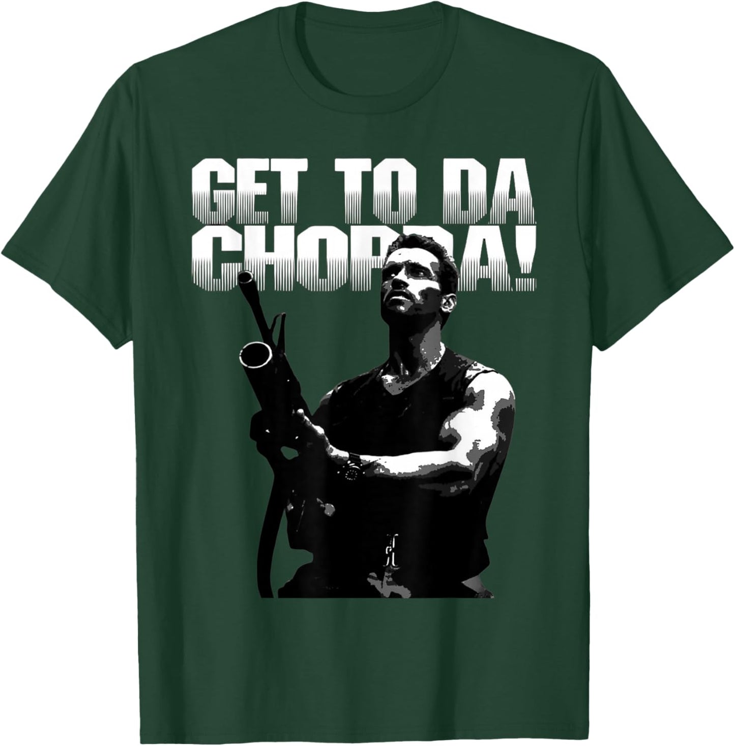 Da Choppa Black -Adults Classic Fit - Modern Movie Letter Print Short Sleeve - Small T-Shirt - T-Shirt | Forest
