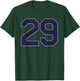 Navy Number 29 Athlete Sports Jersey Supporter Fanwear T-Shirt - T-Shirt | Forest