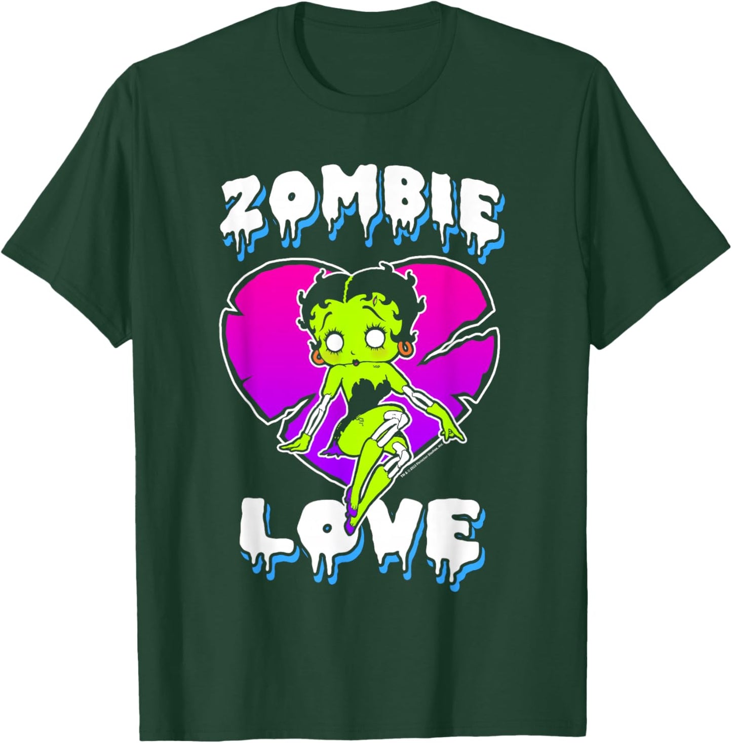 Betty Boop Halloween Zombie Love Death Heart Logo T-Shirt - T-Shirt | Forest