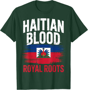 Haitian Roots Haiti Flag Day T-Shirt - T-Shirt | Forest