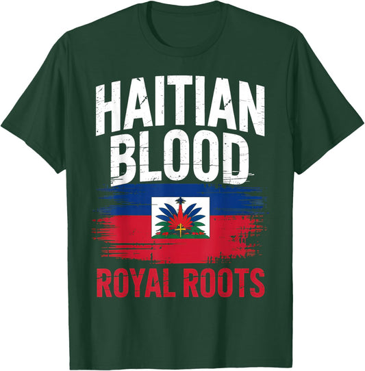 Haitian Roots Haiti Flag Day T-Shirt - T-Shirt | Forest